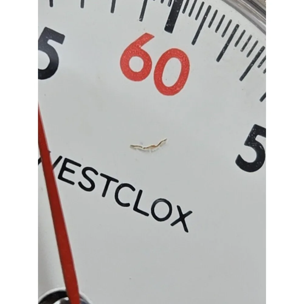 Vintage Westclox Mechanical Stopwatch USA Made Wind Up Pocket Timer Silver Retro